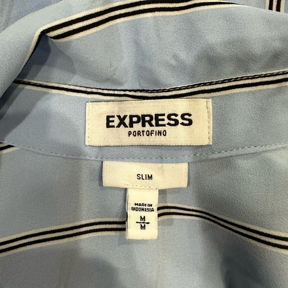 EXPRESS PORTOFINO Striped Button down Top size M/slim, EUC! - Picture 6 of 8